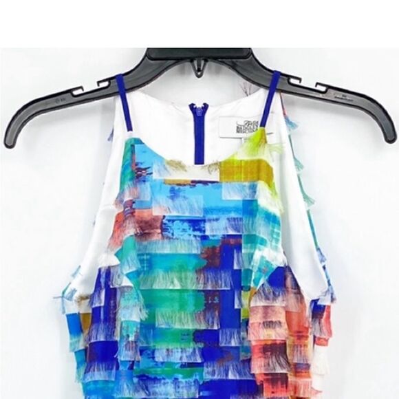 Belle Badgley Mischka Blair Fringe Dress 
Sleeveless Mini Colorful Dress - Picture 9 of 9
